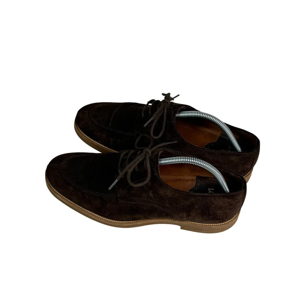 Lottusse 1877 Mens Dark Brown Suede Apron Split Toe Blucher Shoes‎ EU 41 LT02466